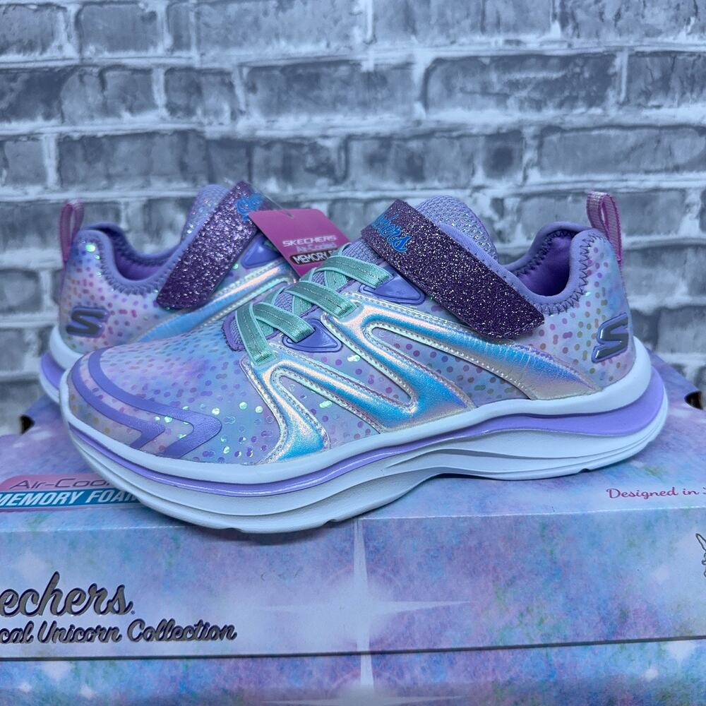 Sketchers Double Dreams Unicorn Wishes Air Cooled Shoes Preschool Youth Size 2